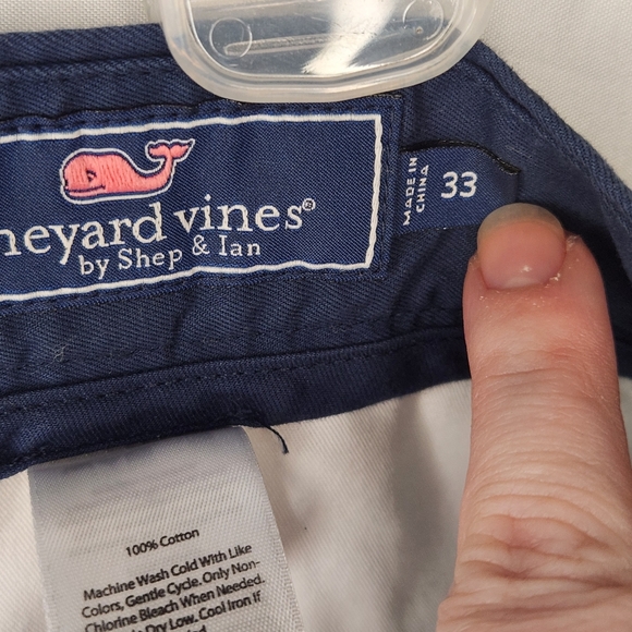 Vineyard Vines Mens 33 Embroidered Flag Whale USA Chino Breaker Shorts Blue - Picture 5 of 7